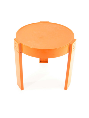 Petite table de chevet orange